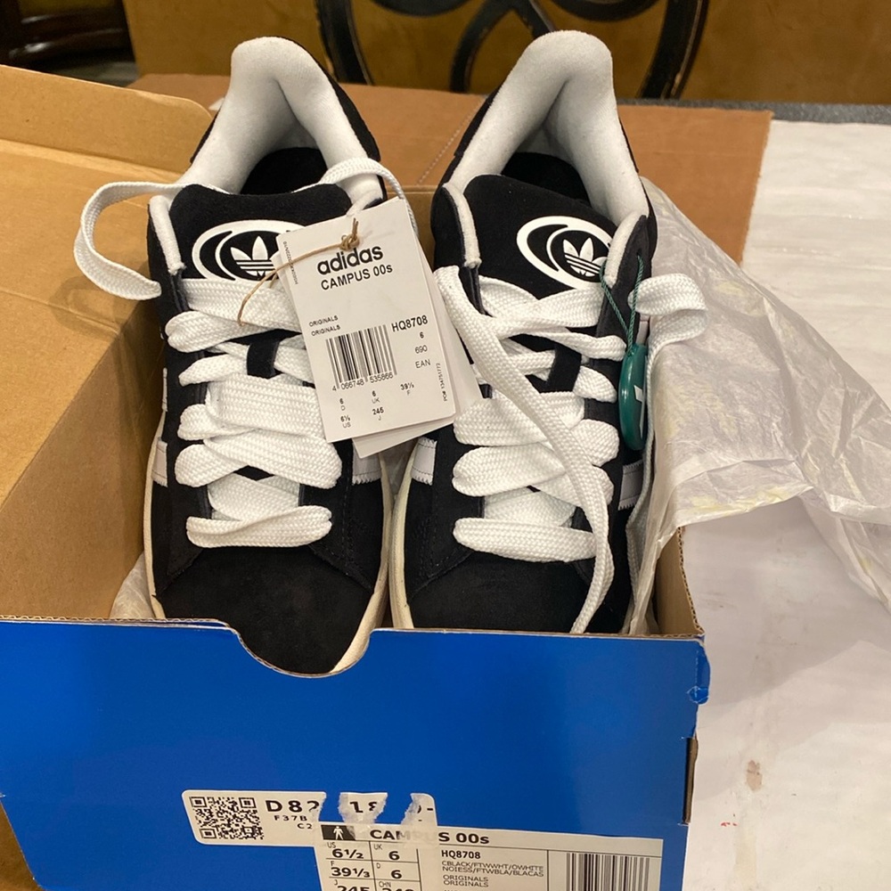 Adidas Campus sneakers. Men size 6 1/2. Can be worn by women size 6.5.